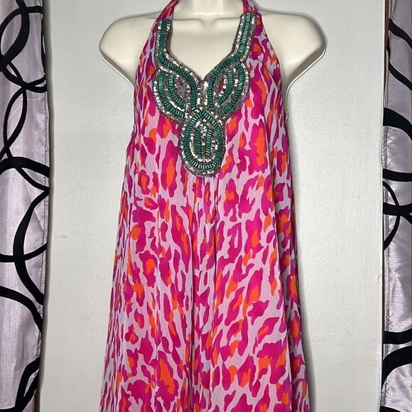 Boston Proper Pink Printed Halter Dress XXS - Picture 9 of 13